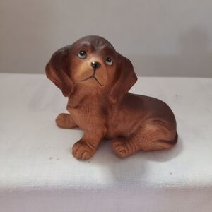 Vintage 1980's Homco Dachshund Porcelain Puppy